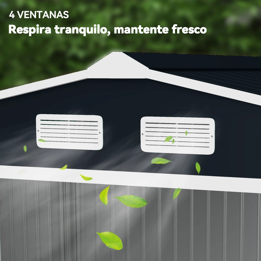 Casetta da Giardino ¨C zephmum ¨C Grigio Scuro 277x195x192 cm