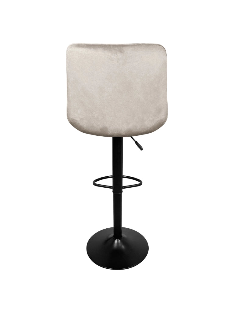Coppia Sgabelli da Bar/Casa Moderni Girevoli con Schienale Quadrato Sgabello Con Altezza Regolabile in Velluto Basamento Antigraffio - Grigio chiaro