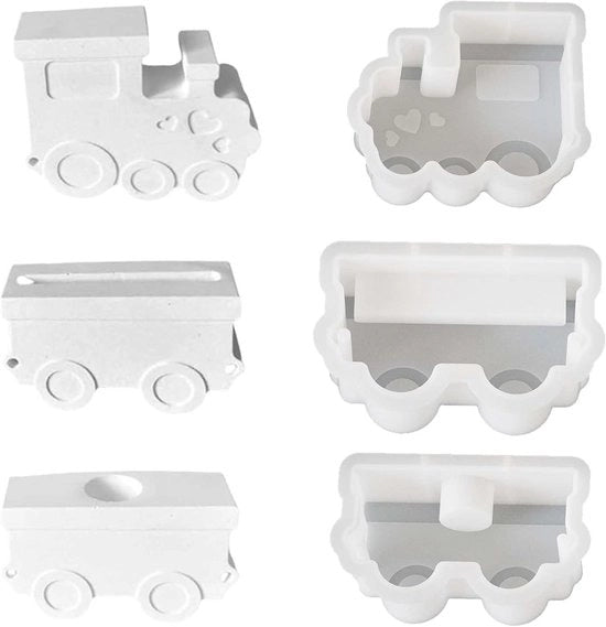 Kit di formatura in silicone per candele - Set da 3 pezzi - Forme per candelabro e candele - Creazione di candele in gesso DIY