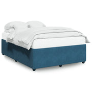 Letto matrimoniale | Letto per adulti | Giroletto Blu 160x200 cm in Velluto