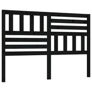 Testiera | Testata per Letto Nera 126x4x100 cm in Legno Massello di Pino