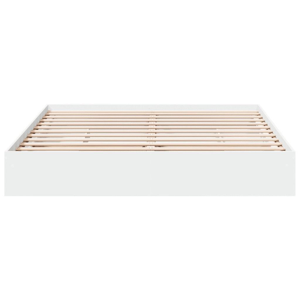 Giroletto con Cassetti Bianco 200x200 cm in Legno Multistrato