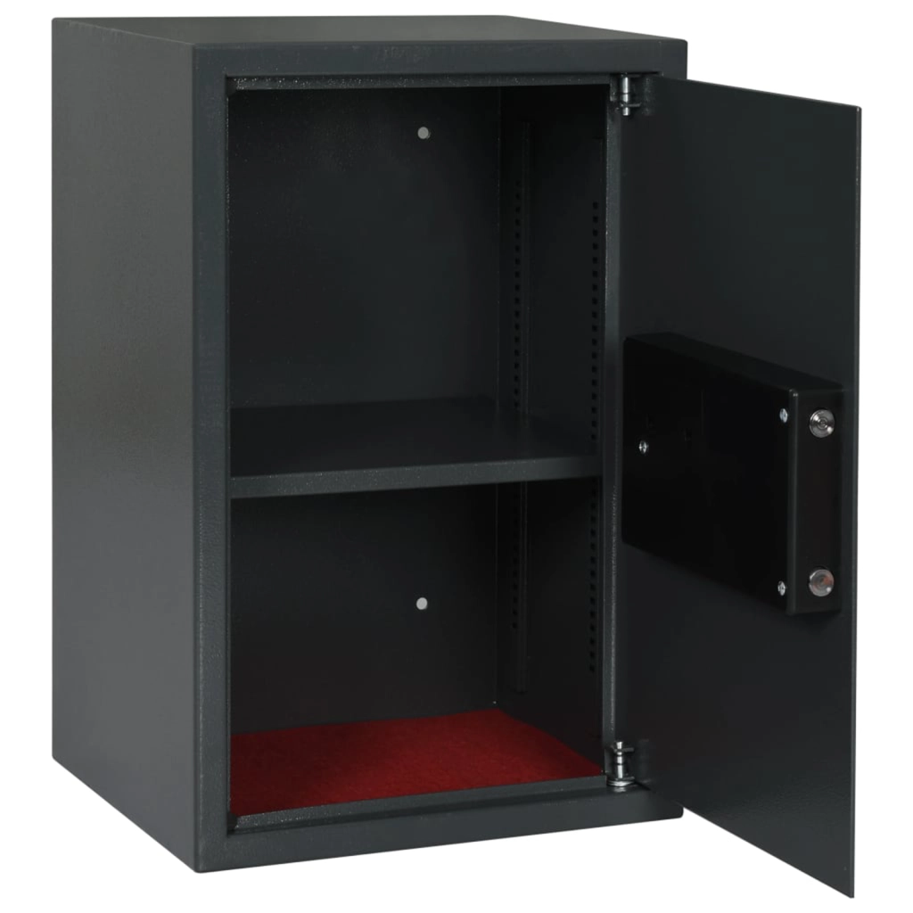 Cassaforte Digitale Elettronica con Ripiano Grigio Scuro 40x35x60 cm Acciaio