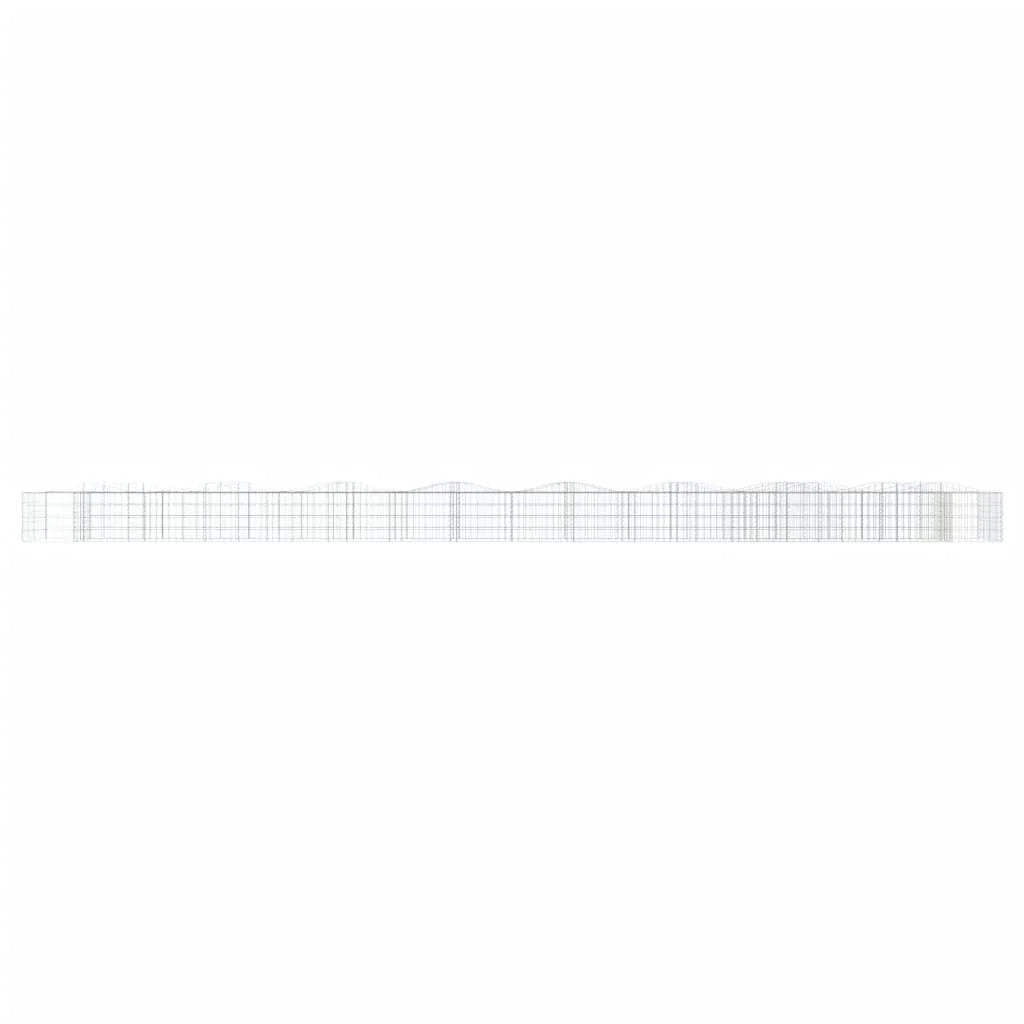 Gabbione rialzato ad arco 800 x 100 x 50 cm ferro zincato argento 02_0039942