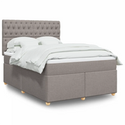 Giroletto a Molle con Materasso Tortora 160x200 cm in Tessuto 3291342