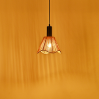 Lampada a sospensione ZMH E27 in stile vintage a 1 luce nera altezza regolabile