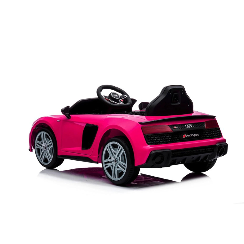 Macchina Elettrica per Bambini 12V Licenza Ufficiale Audi R8 New Spyder con Telecomando e Sedile in pelle Rosa