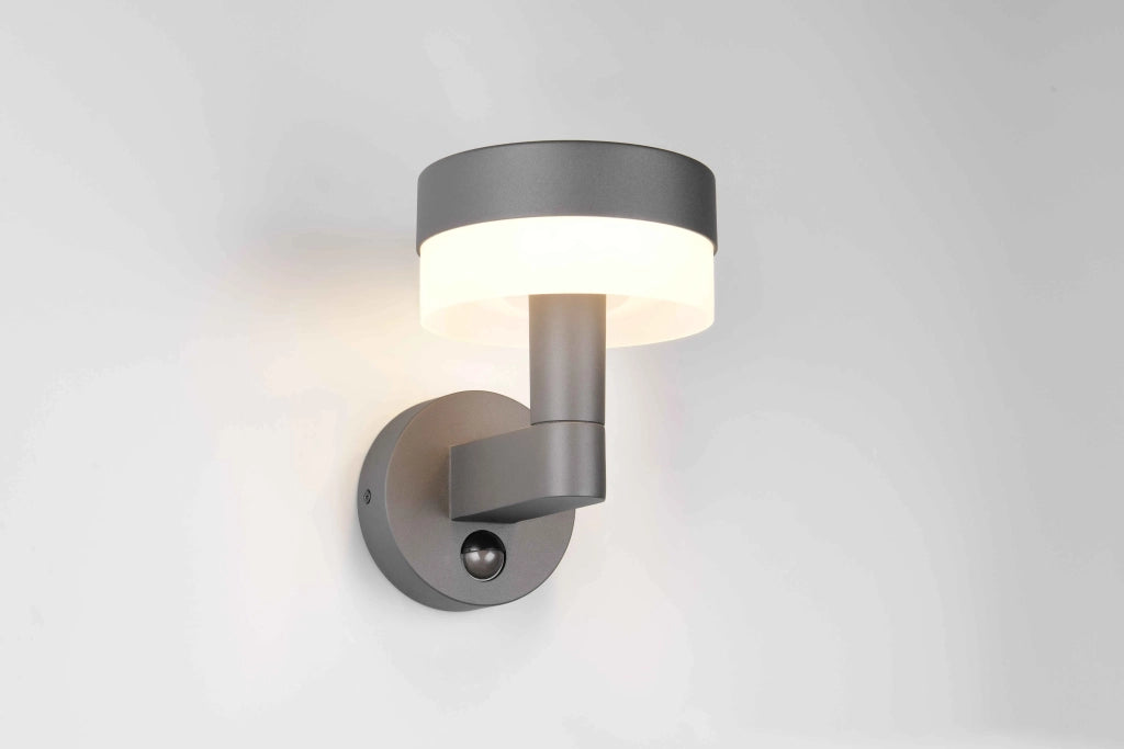 Applique da esterno LED c/sensore movimento, alluminio, H 23 cm, Mackenzie