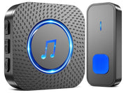 Campanello Senza Fili SURFOU da Esterno Interno Impermeabile con Ricevitori Spina Casa Wireless Pulsante a Lunga Distanza di 400m 55 Suonerie 5 Volumi Indicatore LED