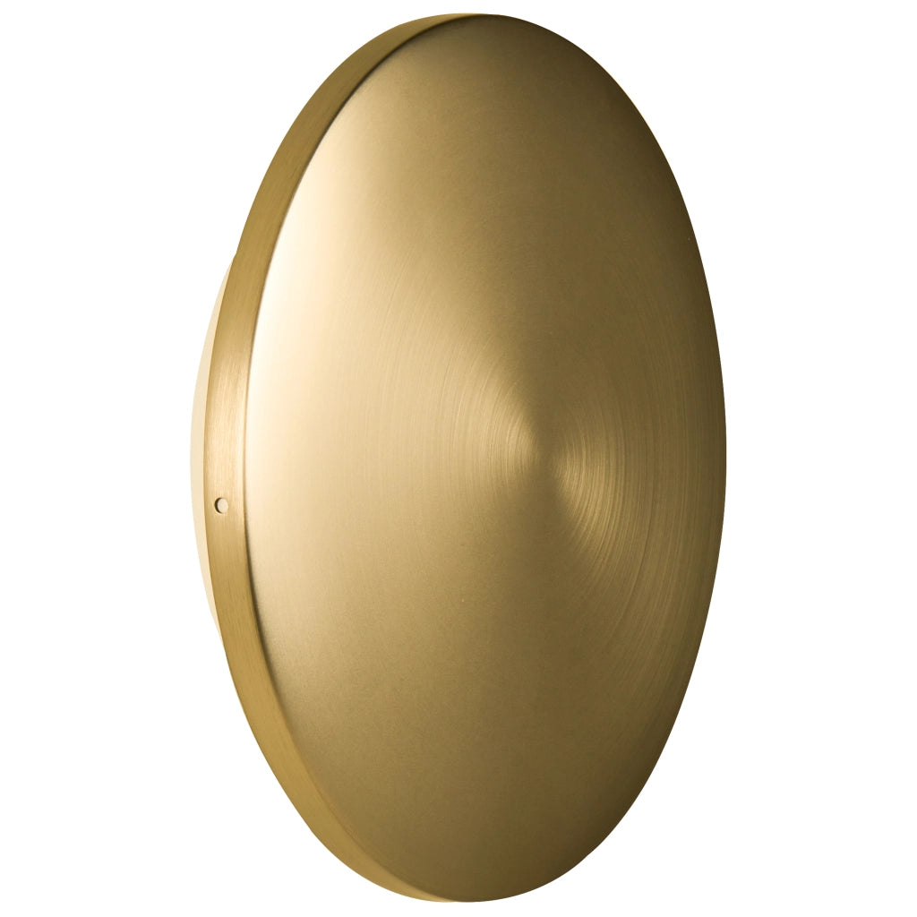 Set di 2 applique da esterno a LED rotonde per illuminazione d'accento, IP65, alluminio ottone, design moderno