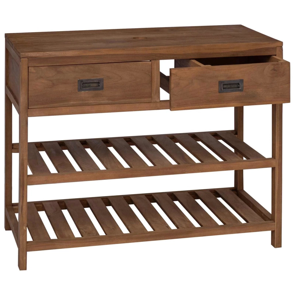 Mobile da Bagno Naturale 90 x 45 x 75 cm Legno di teak solido 42026908