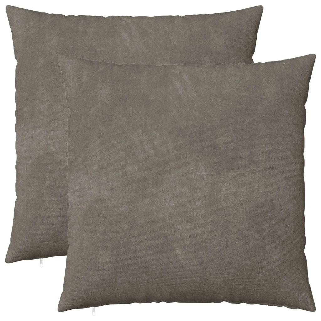 Cuscino con cuscino HEERLEN 2 pz Grigio Chiaro Velluto 928026