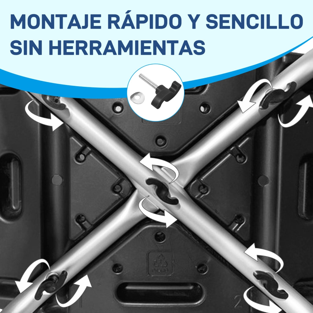 Sgabello da Doccia Regolabile ¨C Zephmum ¨C Alluminio Antiscivolo Nero 135 kg