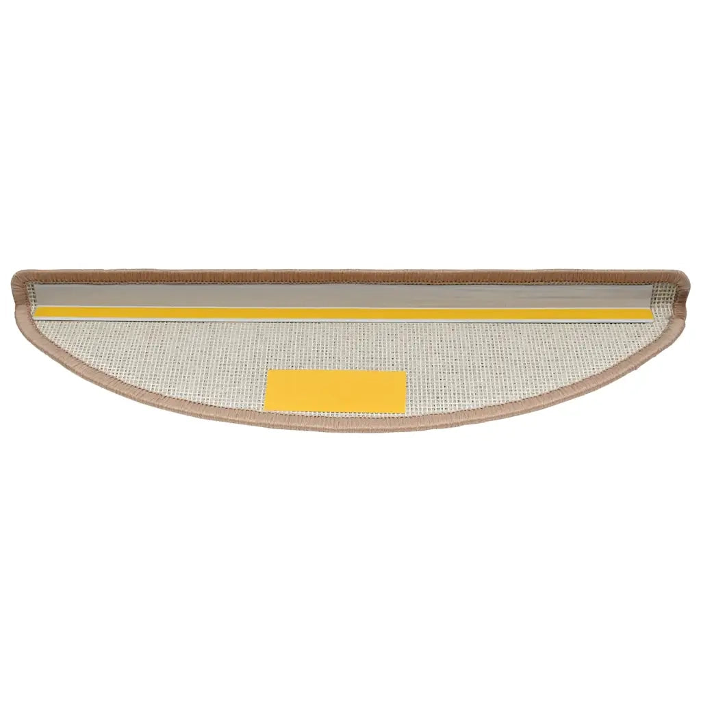 Tappetini per scale 20 pz 56x17x3 cm Marrone chiaro Semicircolari