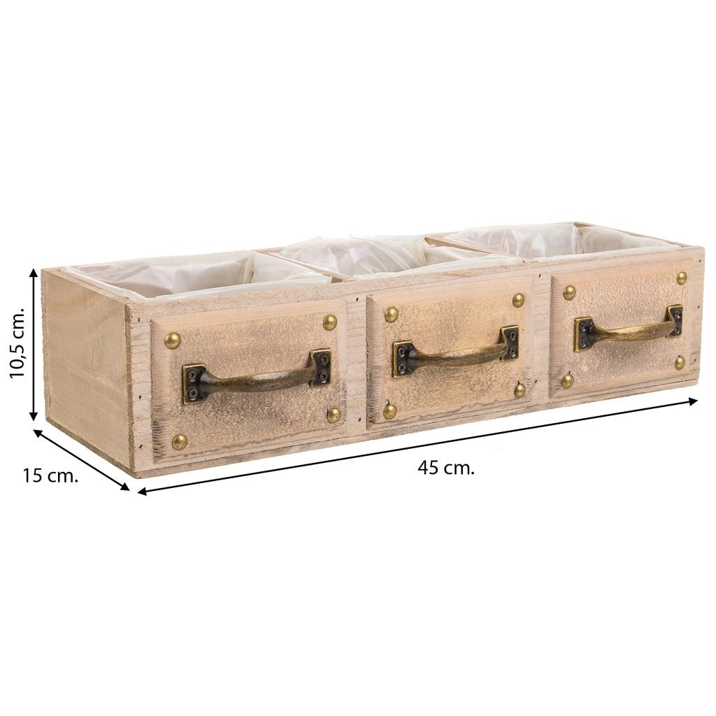 Cassetto in legno marrone 45x15x10,5h