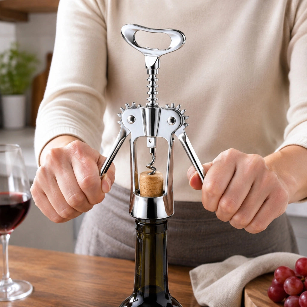 Cavatappi 2 in 1 per vino e birra KADAX, apribottiglie da cameriere in acciaio