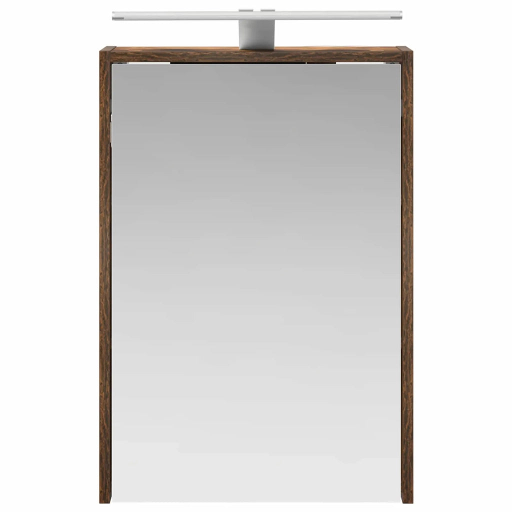 Mobiletto per specchio da bagno Rovere fumé 43 x 16 x 62.5 cm 889147