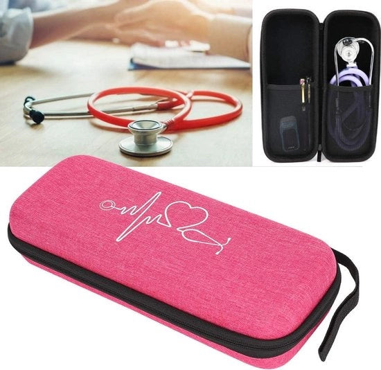 Organizzatore di Tasca per Stetoscopio - Scatola di Ricarica - GC-0360 - 7 Colori - Rosa e Rosso