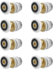 Corona d'oro - Kit di sostituzione per le maniglie - Facile da installare - Bianco - Silenzioso e impermeabile - Adatto per porte in vetro - 8 pezzi