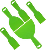 Set di pennelli per pittura - 5 pezzi di pennelli in plastica per strumenti per intonaco e raschiatura della vernice (verde)