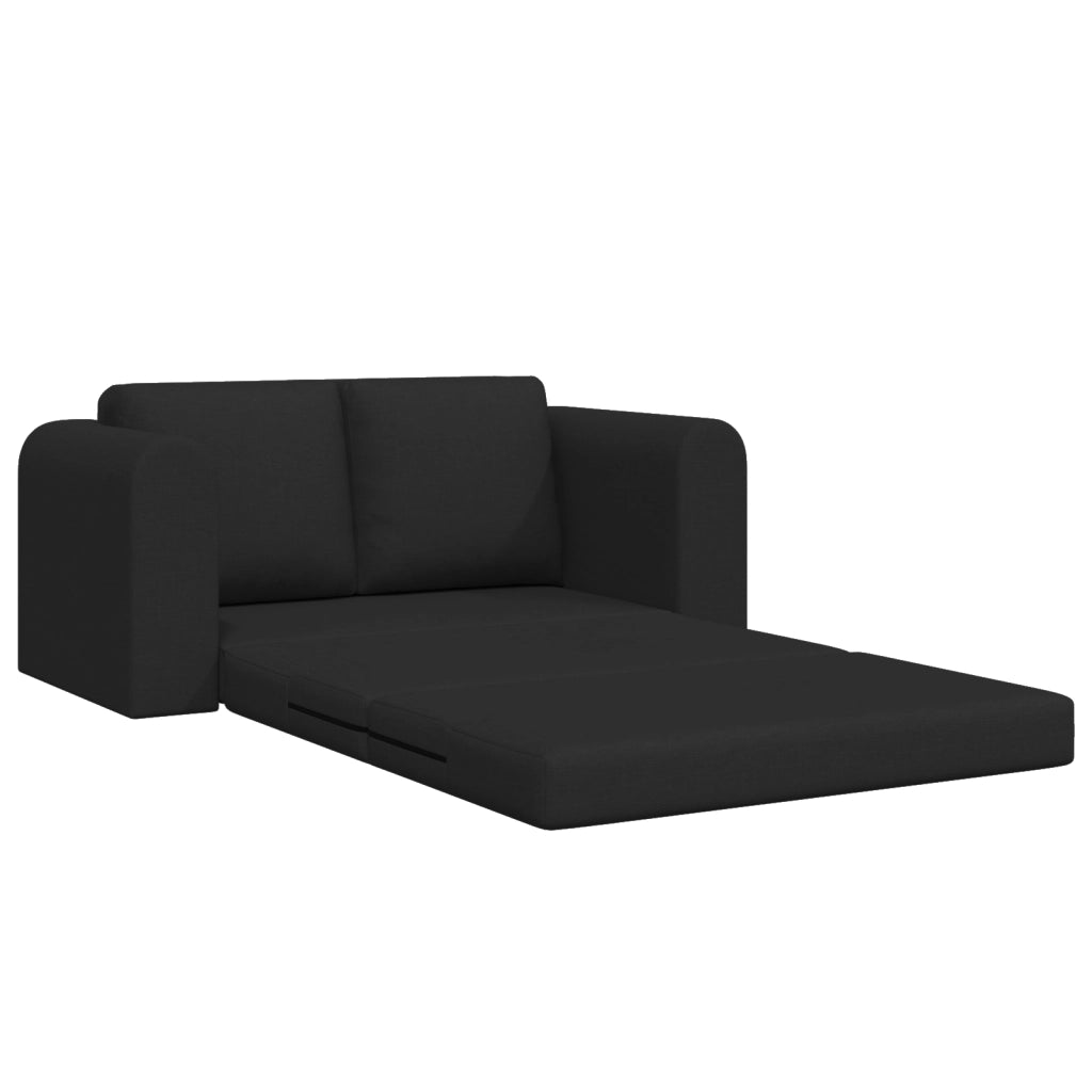 Divano Letto a Terra 2 in 1 Nero 148x71x83 cm Tessuto