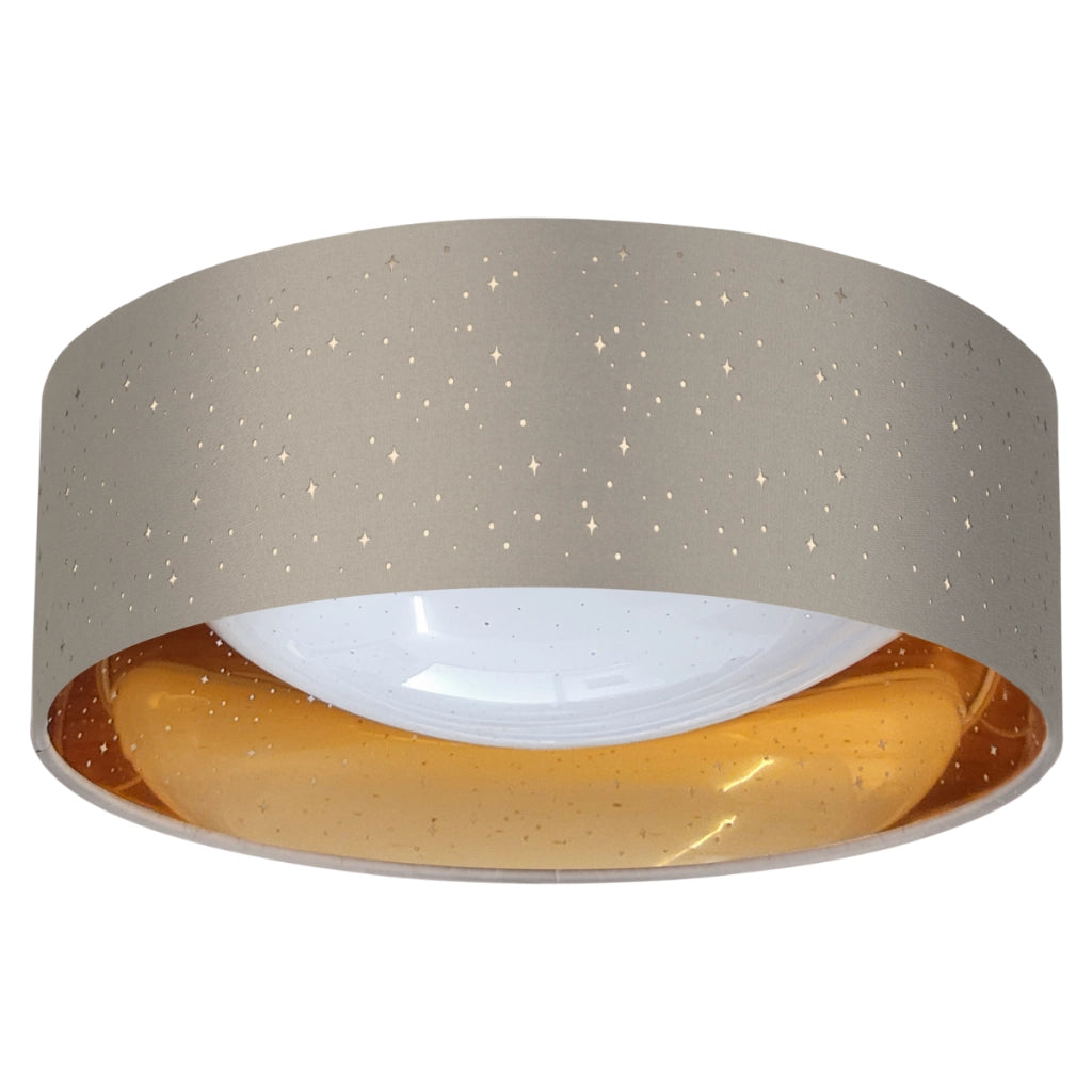 Plafoniera LED 18W 4000K taupe/oro 32cm Polux Tuluza