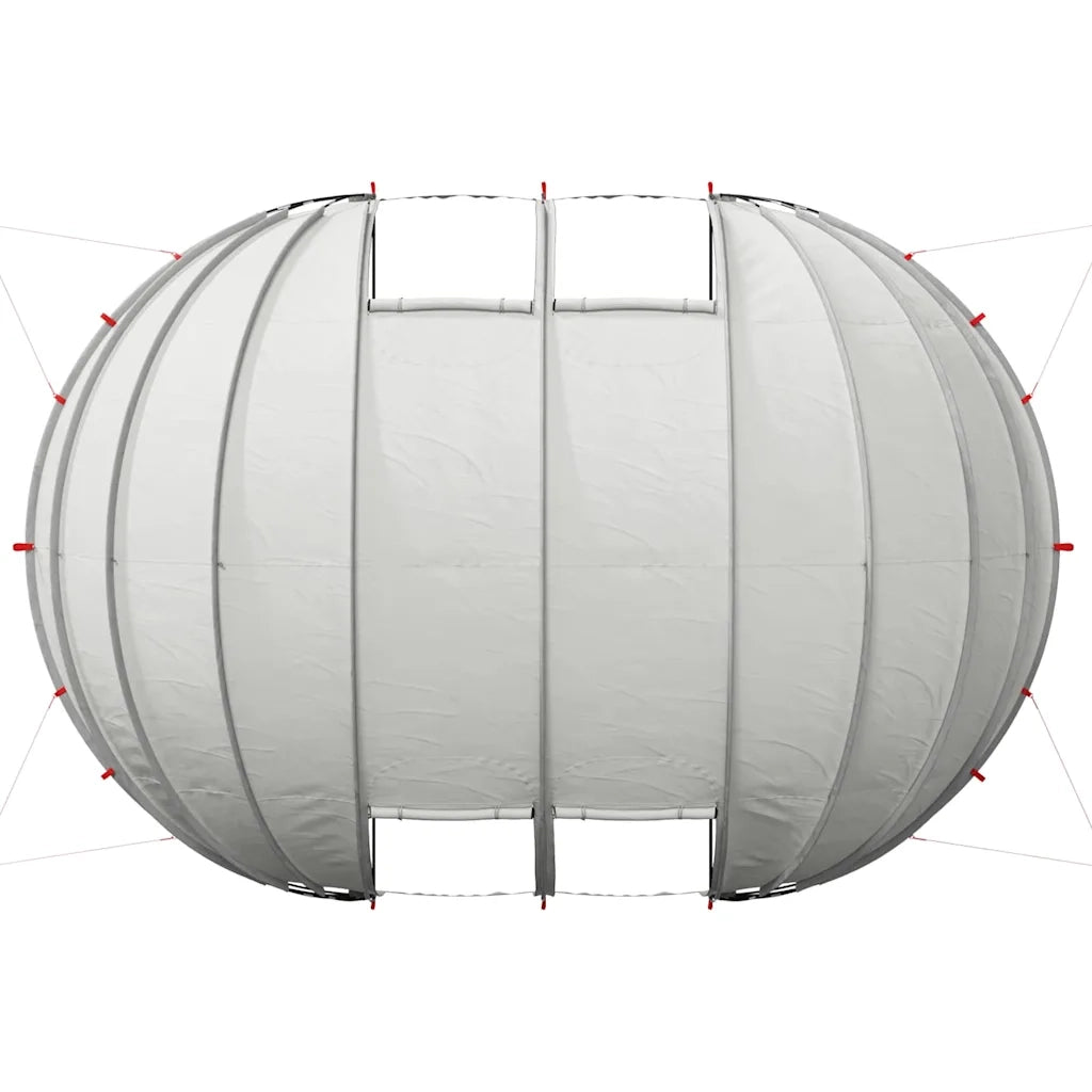 Tenda da piscina a cupola Grigio 538 x 440 x 204 cm