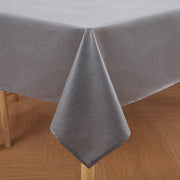 Tavolo con tovaglia in stile lino, idrorepellente, 140 x 200 cm, tovaglia per tavolo in lino, tovaglia per tavolo con protezione contro macchie, colore grigio scuro.