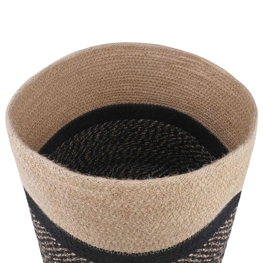Set di Vasi per Piante 2 pcs Naturale e Nero Ø 28 x 28 cm