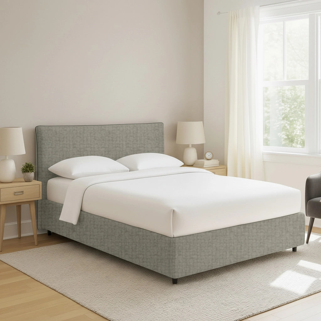 Oldham, Letto Piazza e Mezza Sfoderabile Made in Italy, Grigio