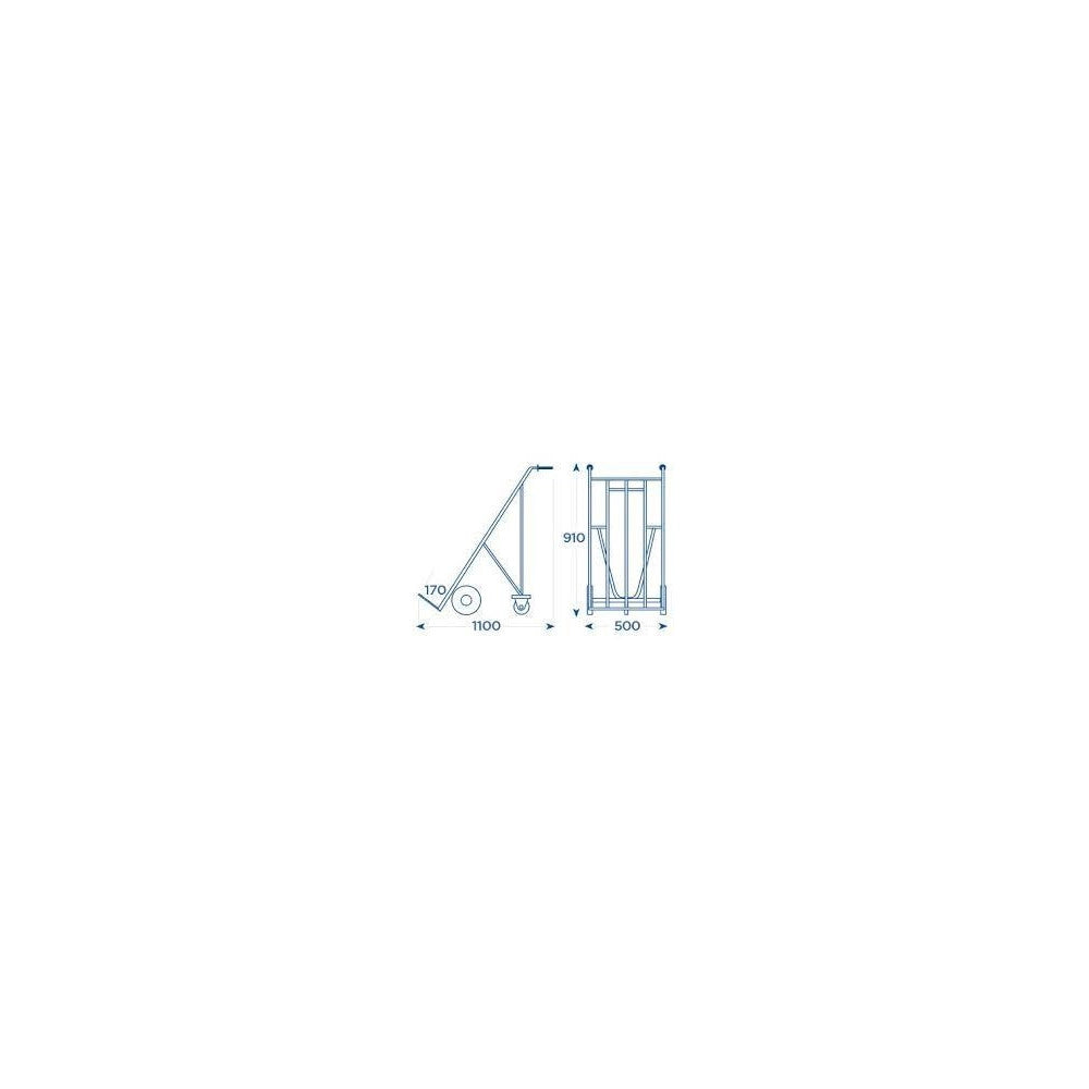 Trade Shop - Carrello Milleusi 3in1 3 Ruote Movimentazione Obbliqua Alta O Stesa Omcn 092 -