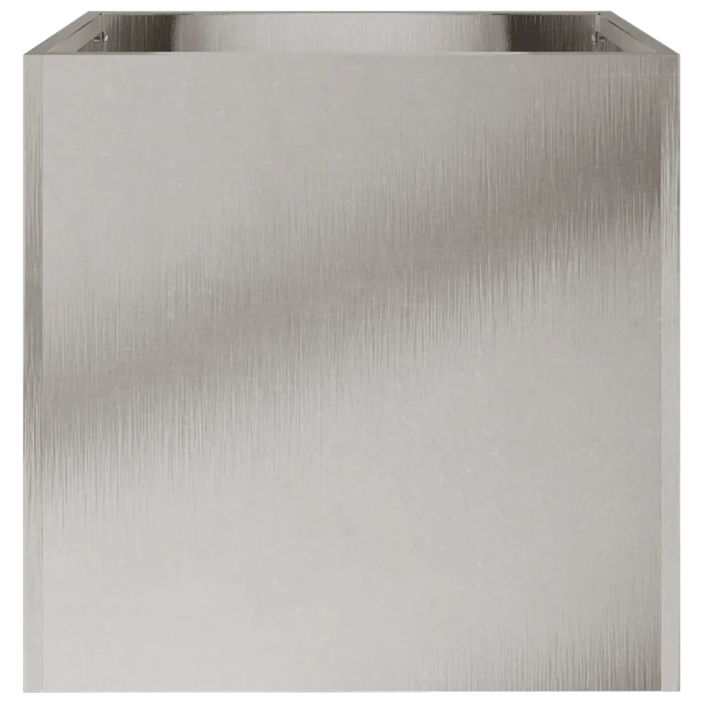 Fioriere 2 pz Argento 32x30x29 cm in Acciaio Inox 841544