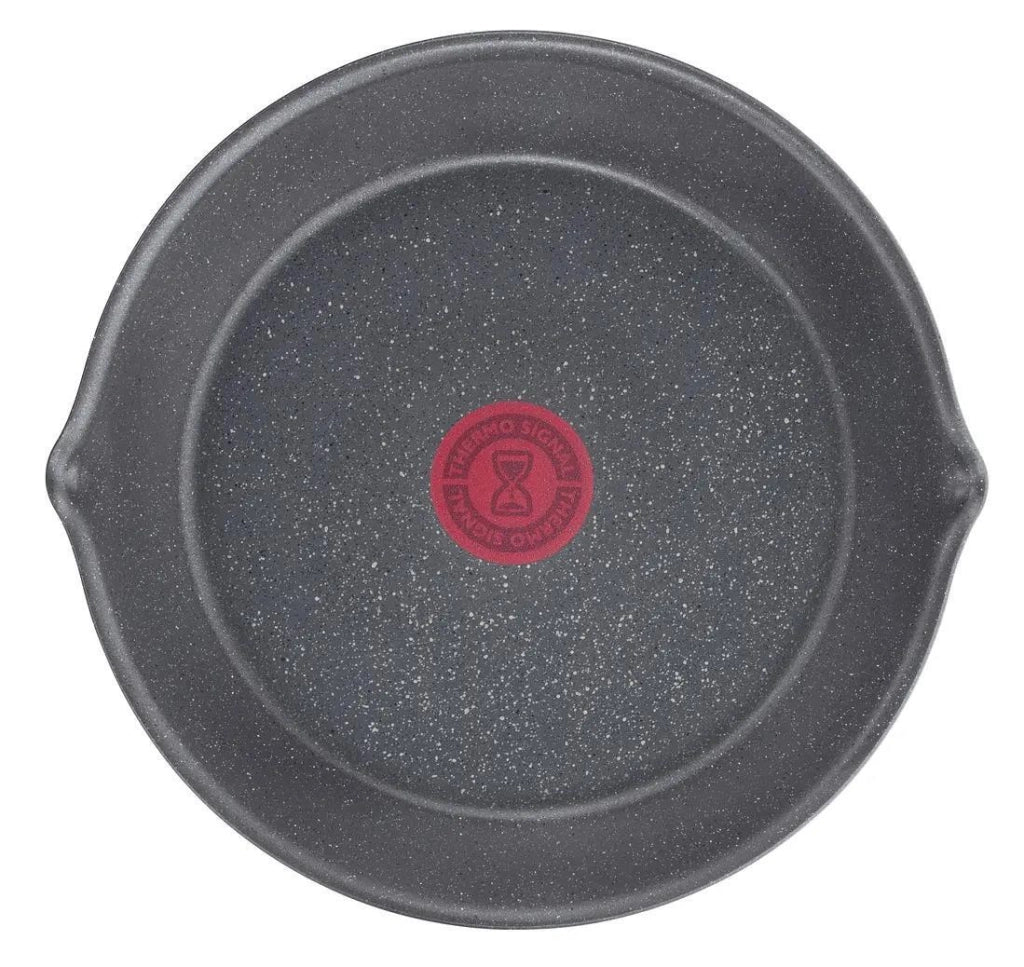 Lagostina Ingenio Mineralis Green Padella Multiuso Ø 26 cm, Padella in Alluminio 100% Riciclato, per Gas, Forno e Induzione, con Indicatore di Cottura, Utilizzabile con Manico Amovibile