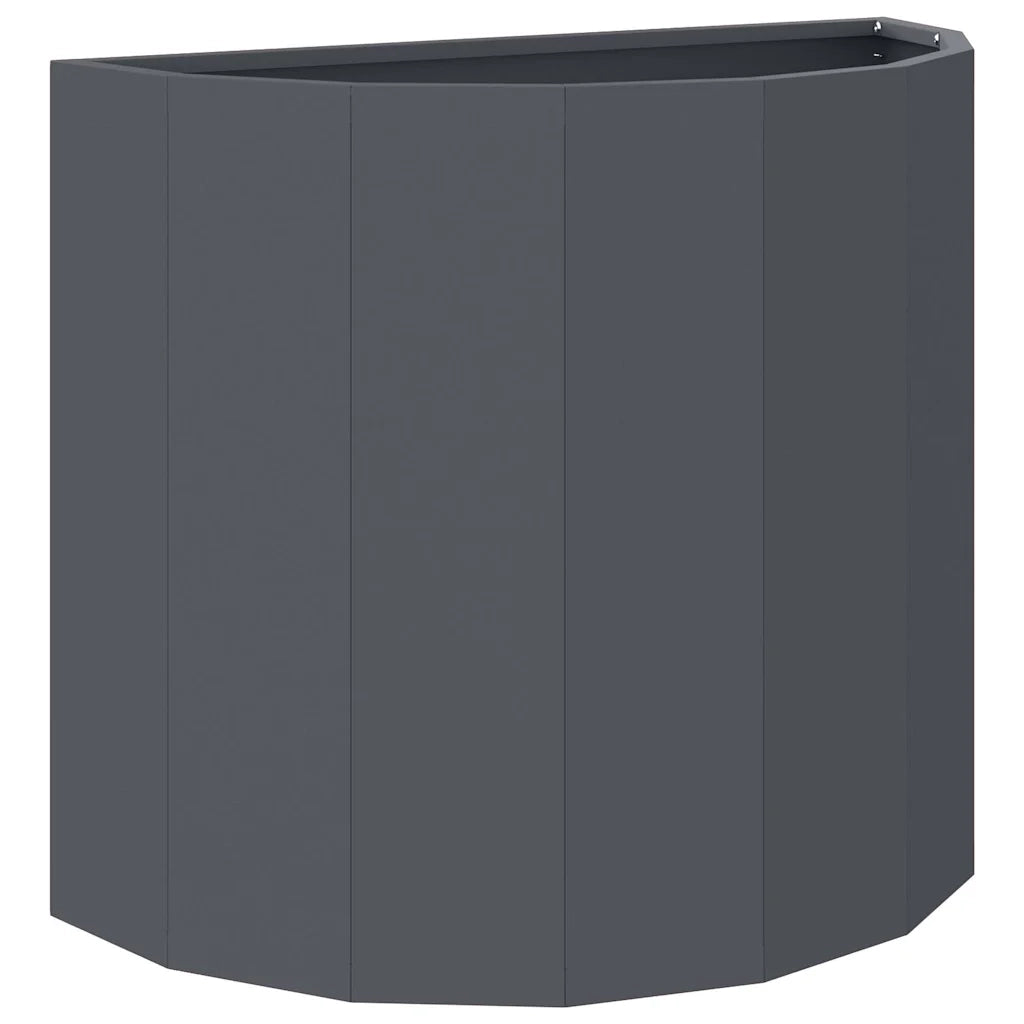 Fioriera-Vaso-Contenitore per Piante Antracite 60 x 30 x 50 cm Acciaio
