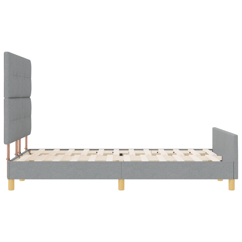 Letto  Grigio chiaro 160x200 cm in tessuto