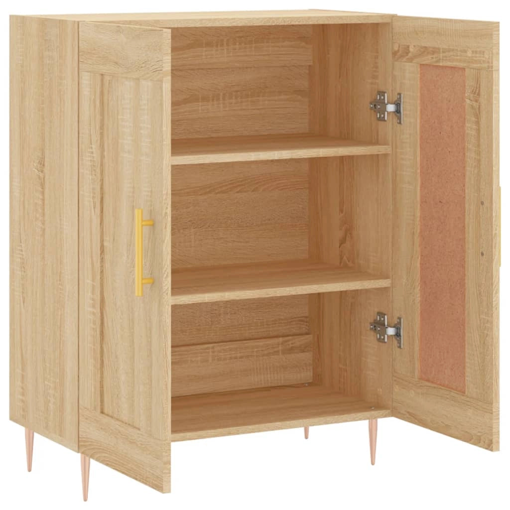 Buffet credenza cassettiera armadio mobile contenitore organizer cucina soggiorno rovere Sonoma 69,5 x 34 x 90 cm legno ingegnerizzato marrone 02_0031684