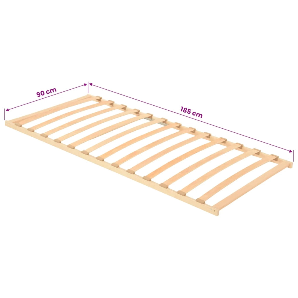 Base a doghe Marrone 90 x 190 cm Legno massello di faggio 42015278