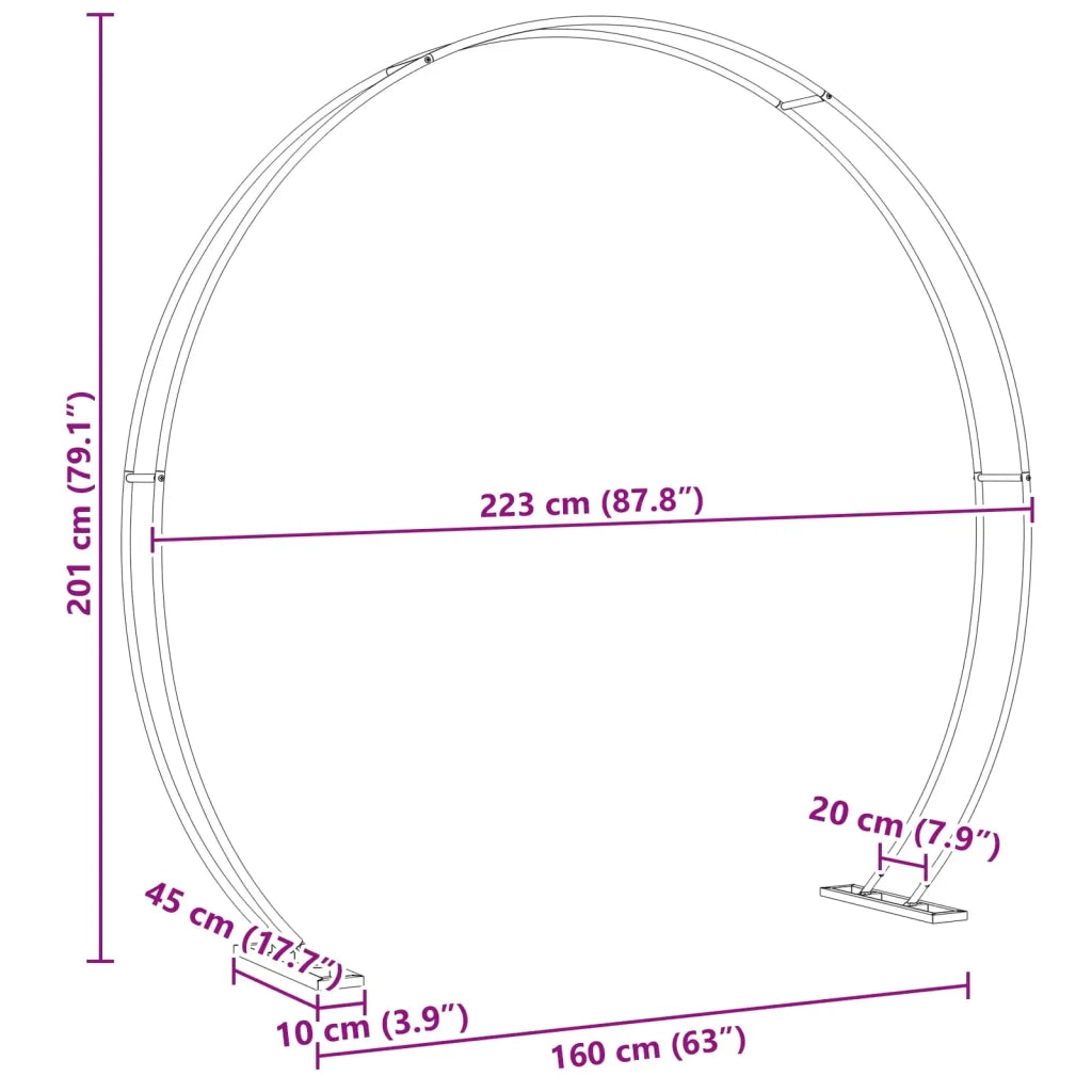 Arco Nuziale Bianco 223 x 45 x 201 cm Acciaio 42021350
