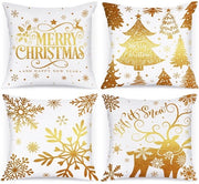Set di cuscini copri di 4 pezzi - 45 x 45 cm - Copri cuscini decorativi - Tela satino - perizoma in poliestere - Qualità elevata e duratura
