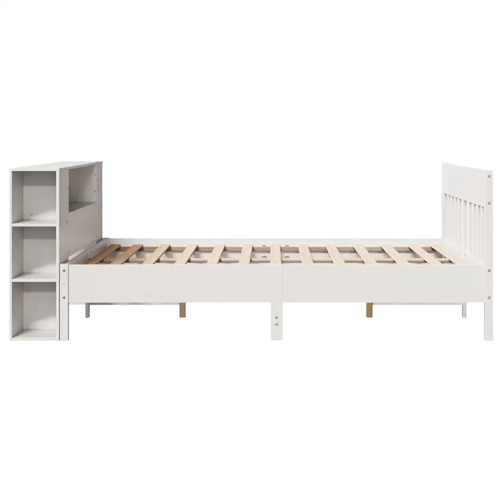 vidaXL Letto Libreria senza Materasso Bianco 140x190 cm Legno di Pino