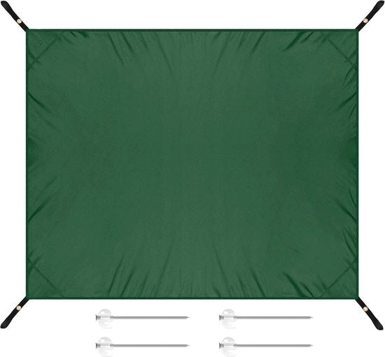 Tessuto impermeabile per veranda - con 4 ancore - per campeggio - picnic - escursioni - 148 x 200 cm