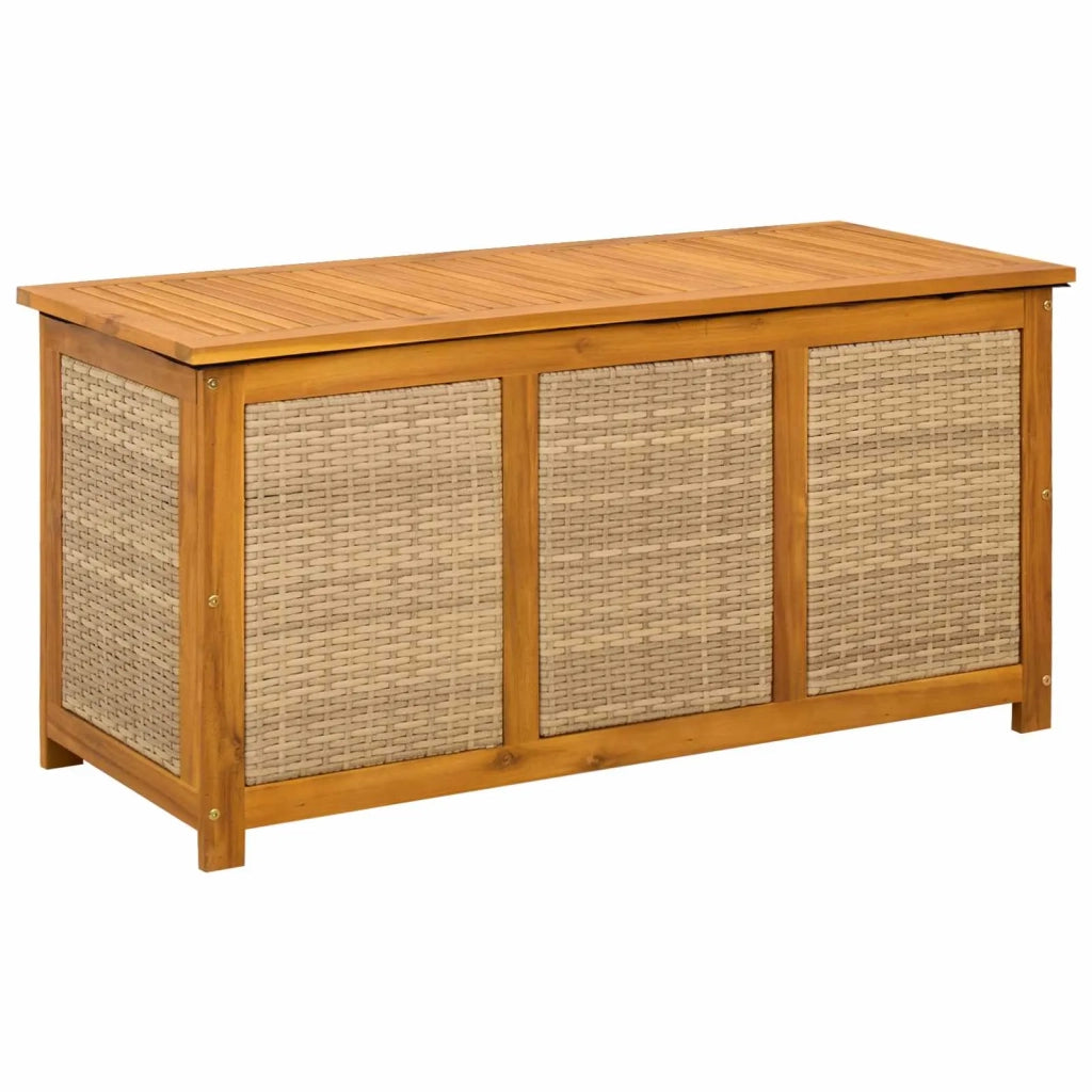 Scatola di Stoccaggio per Giardino 185 L 113 x 50 x 56 cm Beige 42002720