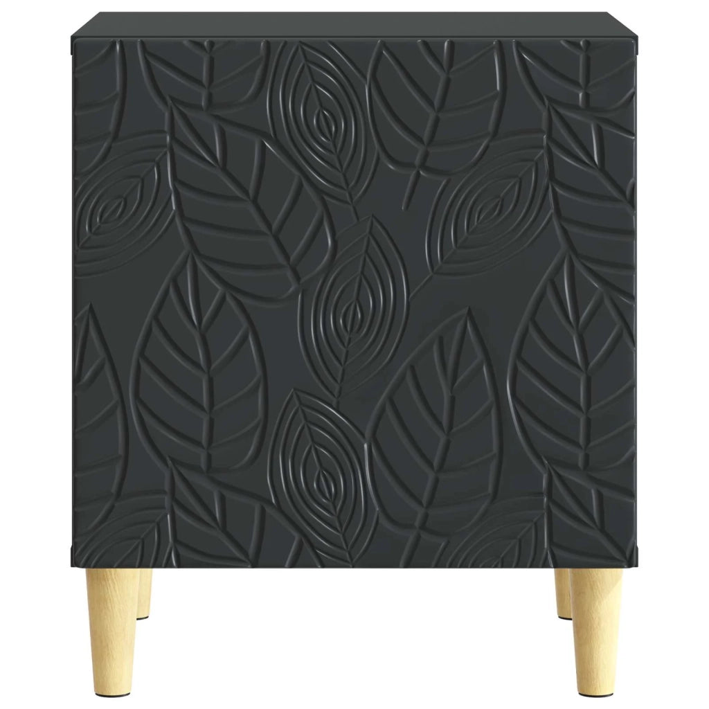 Comodino 2 pz Nero 43 x 34,5 x 50 cm Legno ingegnerizzato 895028