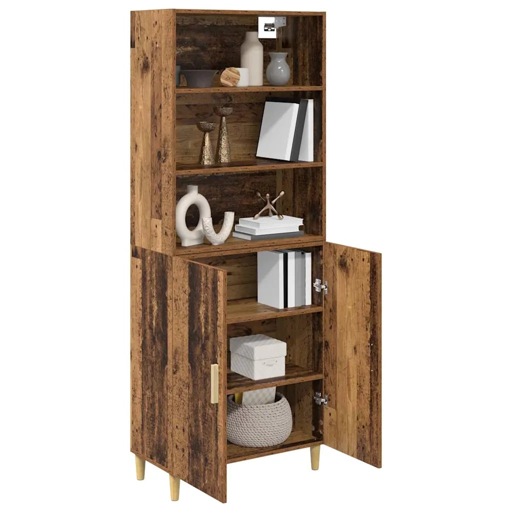 Credenza-Buffet-Armadio da cucina Legno vecchio 69,5 x 32,5 x 180 cm Legno multistrato 650465