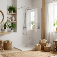 Parete Doccia Rea Flexi Transparent / Chrome 70