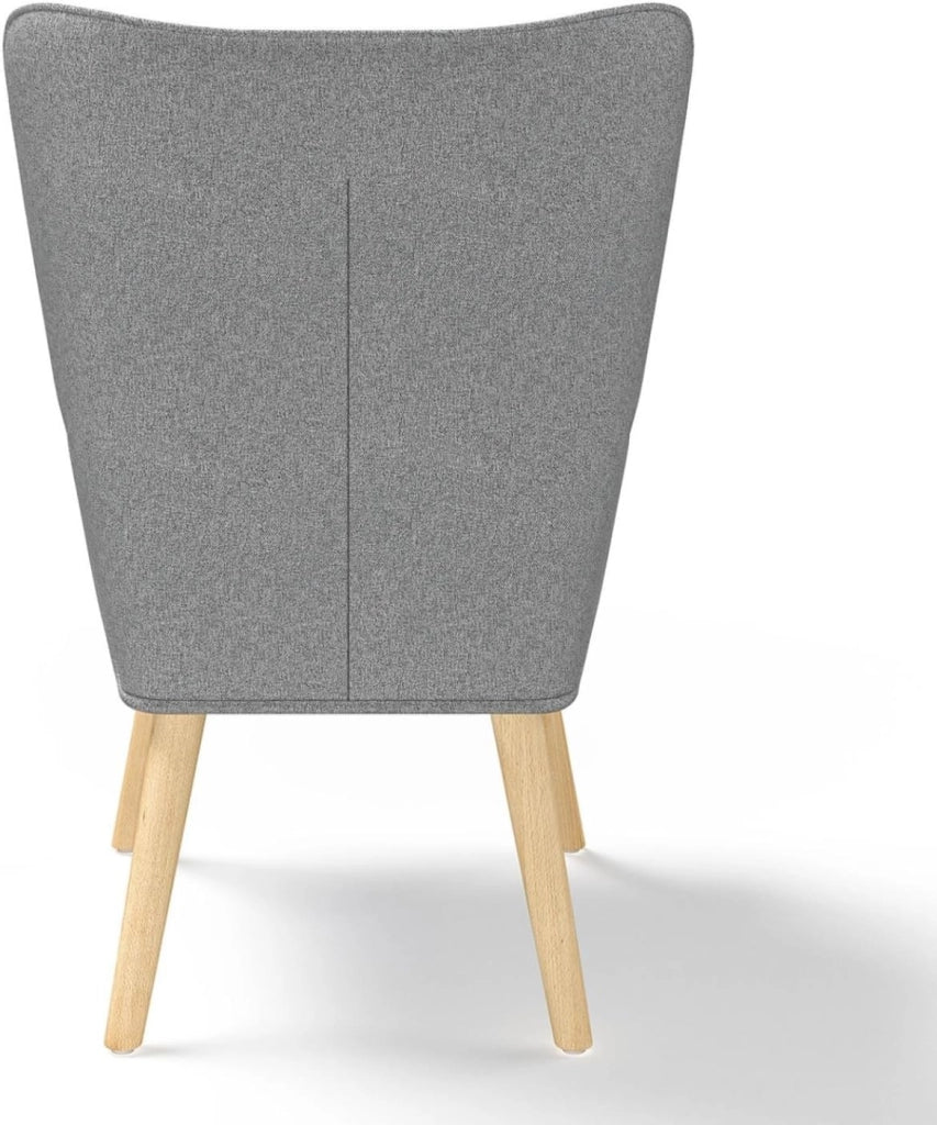 Poltrona scandinava IVAR in tessuto grigio chiaro