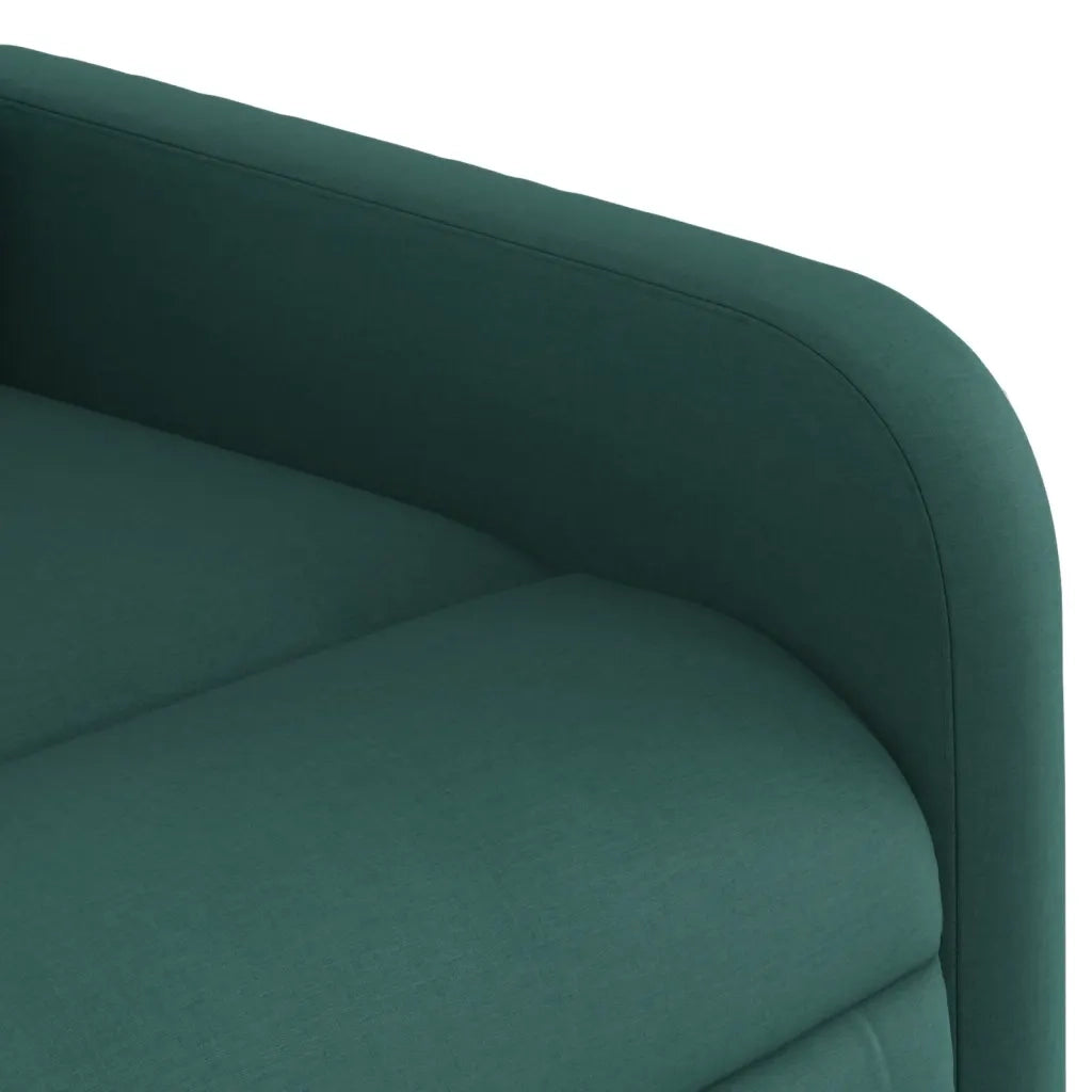 Divano Sedia-Poltrona Massaggiante Reclinabile Verde Scuro in Tessuto 405551