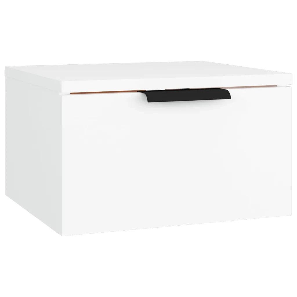 Comodini a Muro 2 pz-Set di 2 Tavolino da notte Bianchi 34x30x20 cm