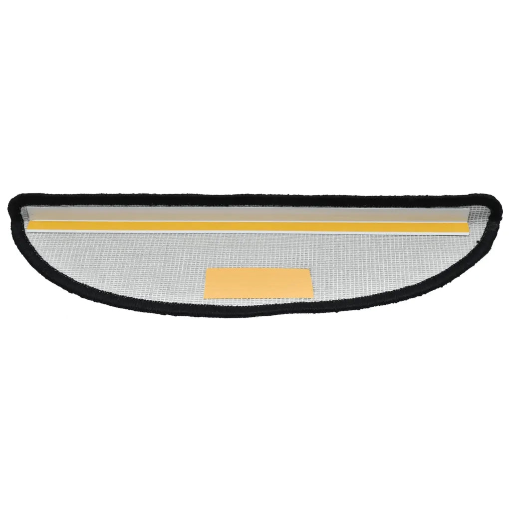 Tappetini per scale 15 pz 56x17x3 cm Nero Semicircolari 133893