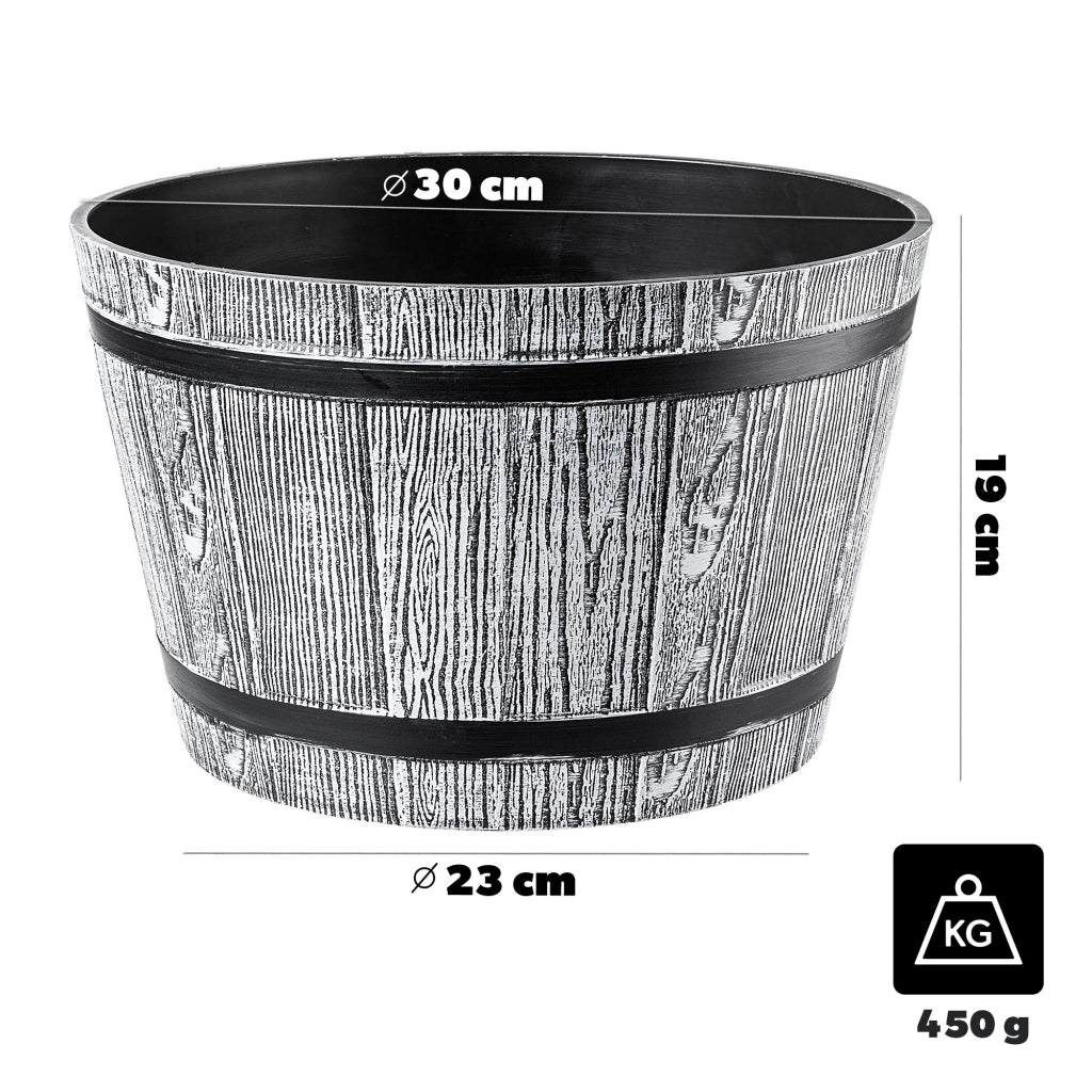 Vaso da fiori KADAX, vaso per fiori, copertura da giardino, rotondo, supporto per fiori in plastica, 30 cm